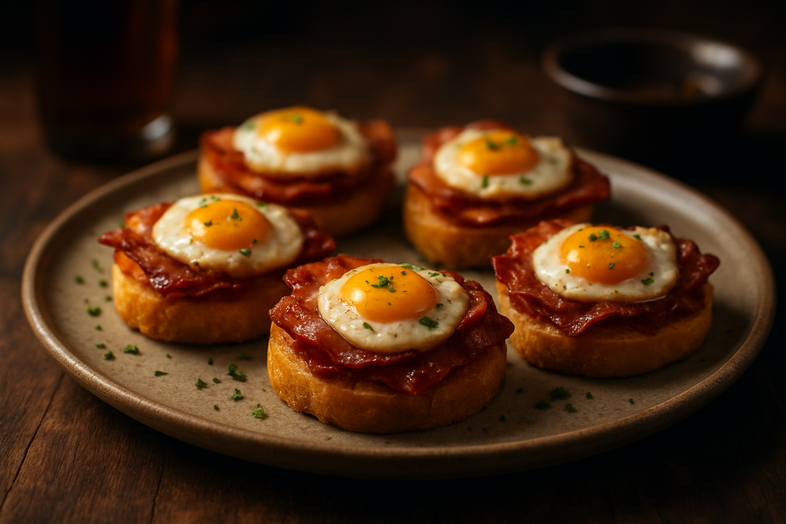 Bacon and Egg Canapés