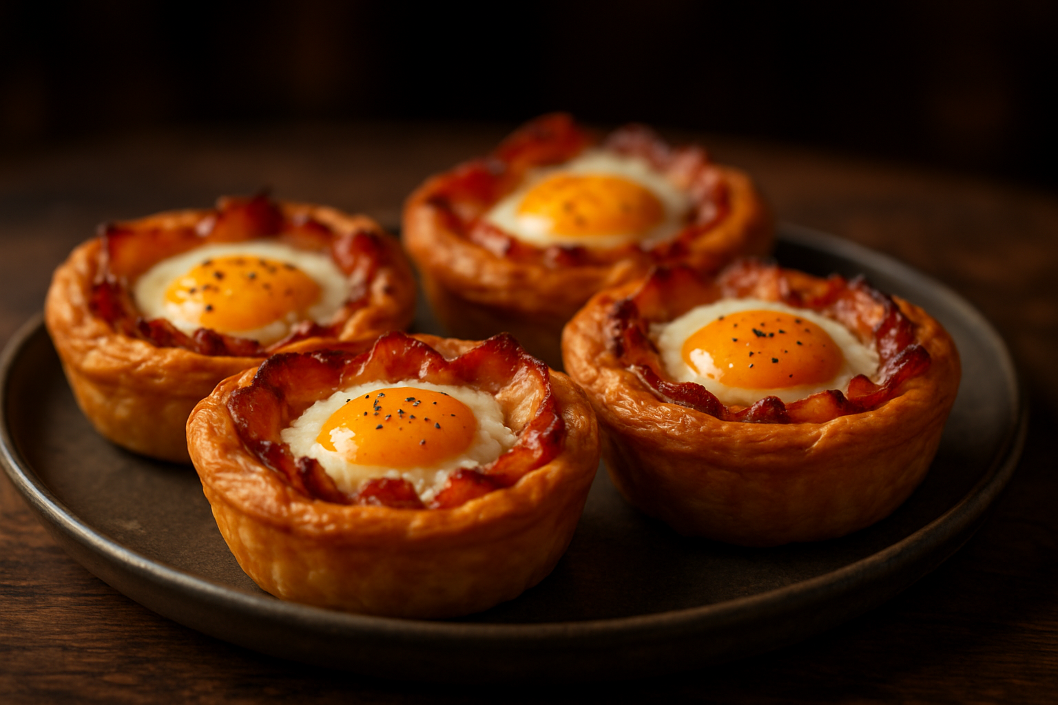 Bacon and Egg Mini Tartlets