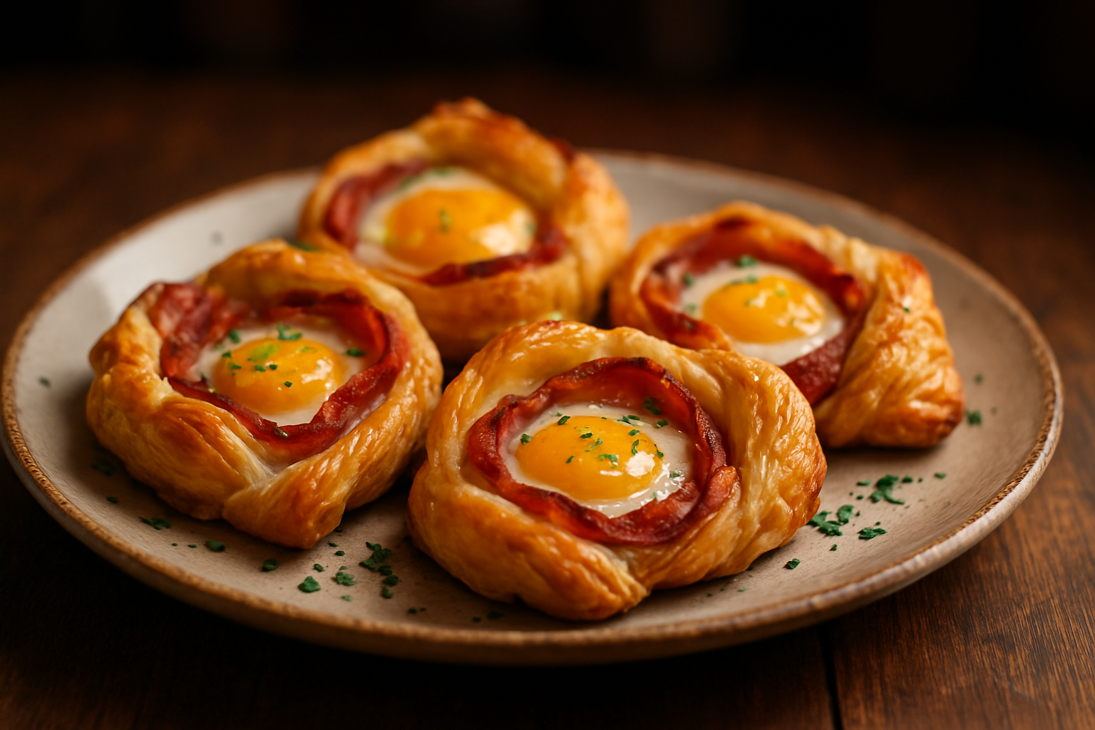 Bacon and Egg Puff Pastry Twists