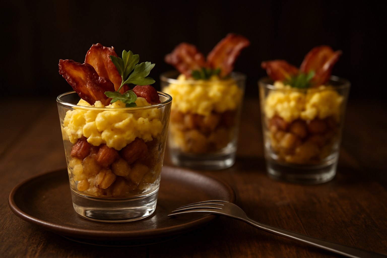 Bacon and Egg Savory Parfait Cups