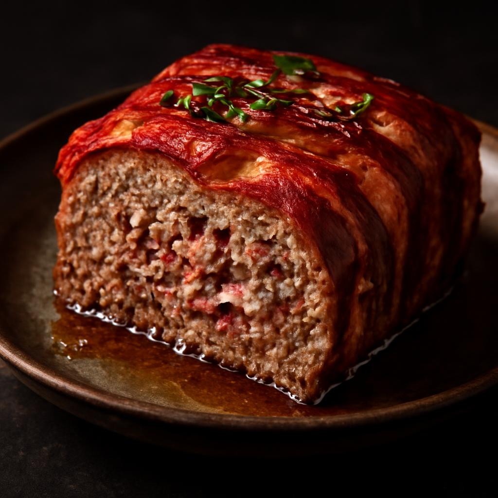 Bacon-Laced Stuffed Meatloaf