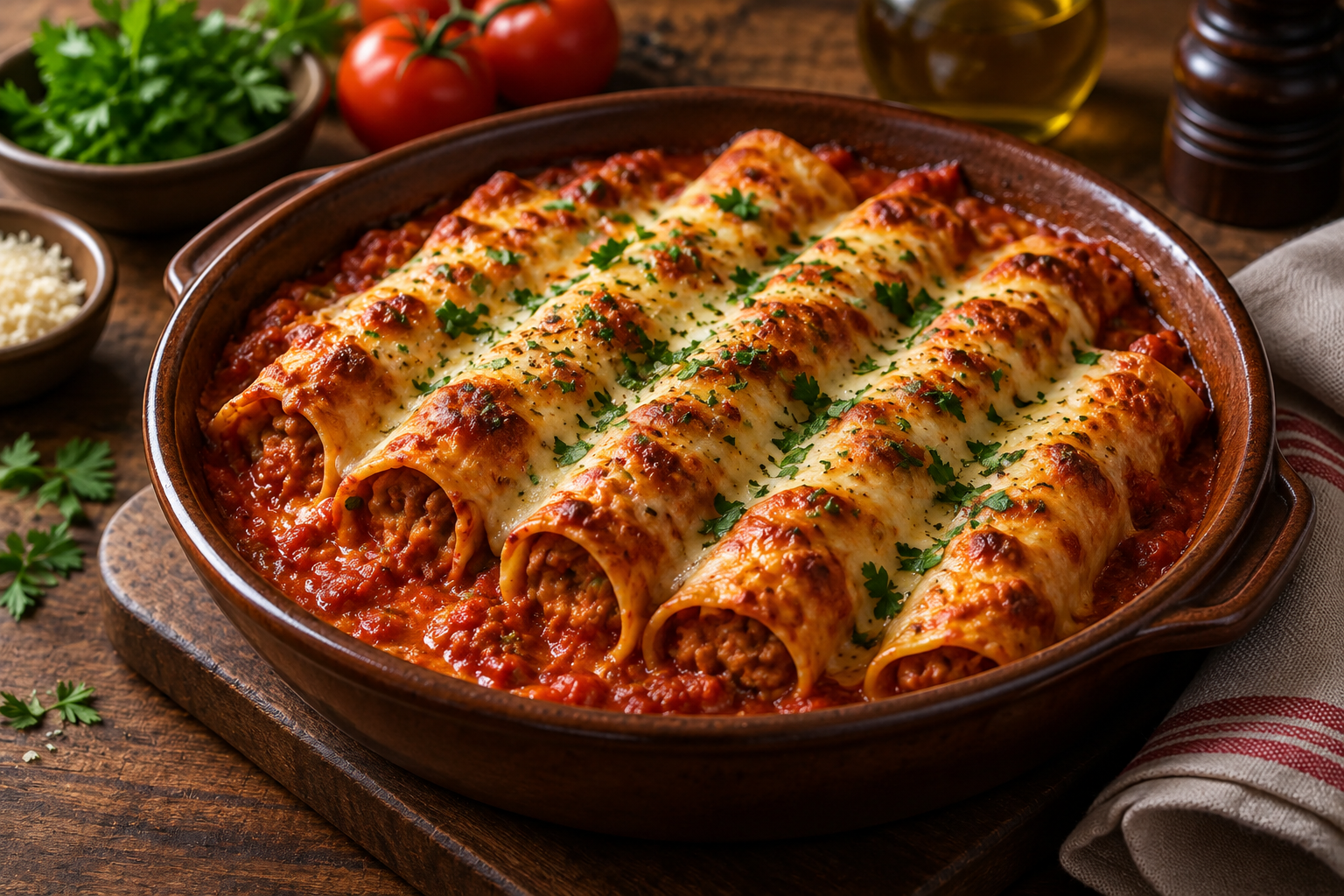 Baked Lavash Roll-Up Casserole