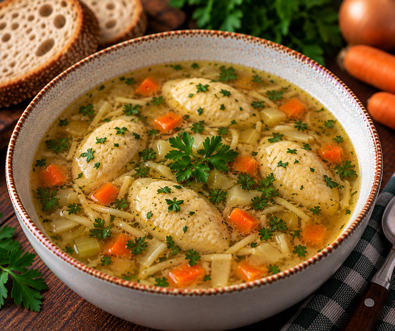 German Semolina Dumpling Soup