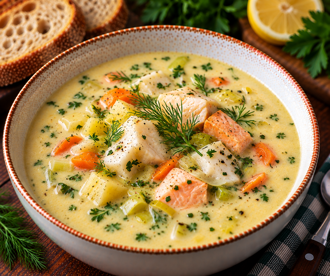 French Normandy Fish Soup