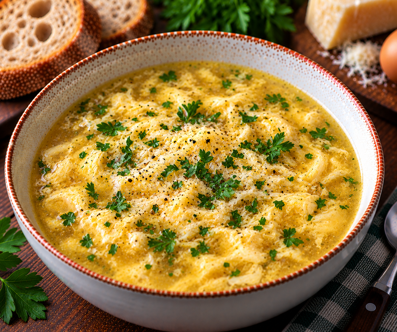 Roman Egg Drop Soup
