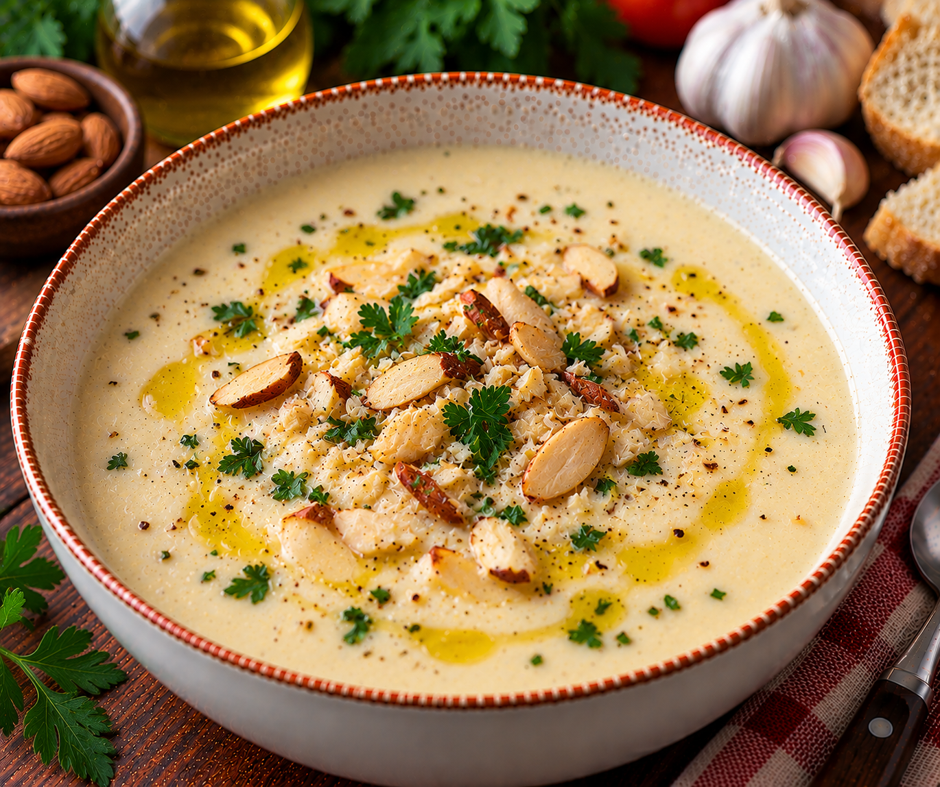 Spanish Almond Garlic Soup