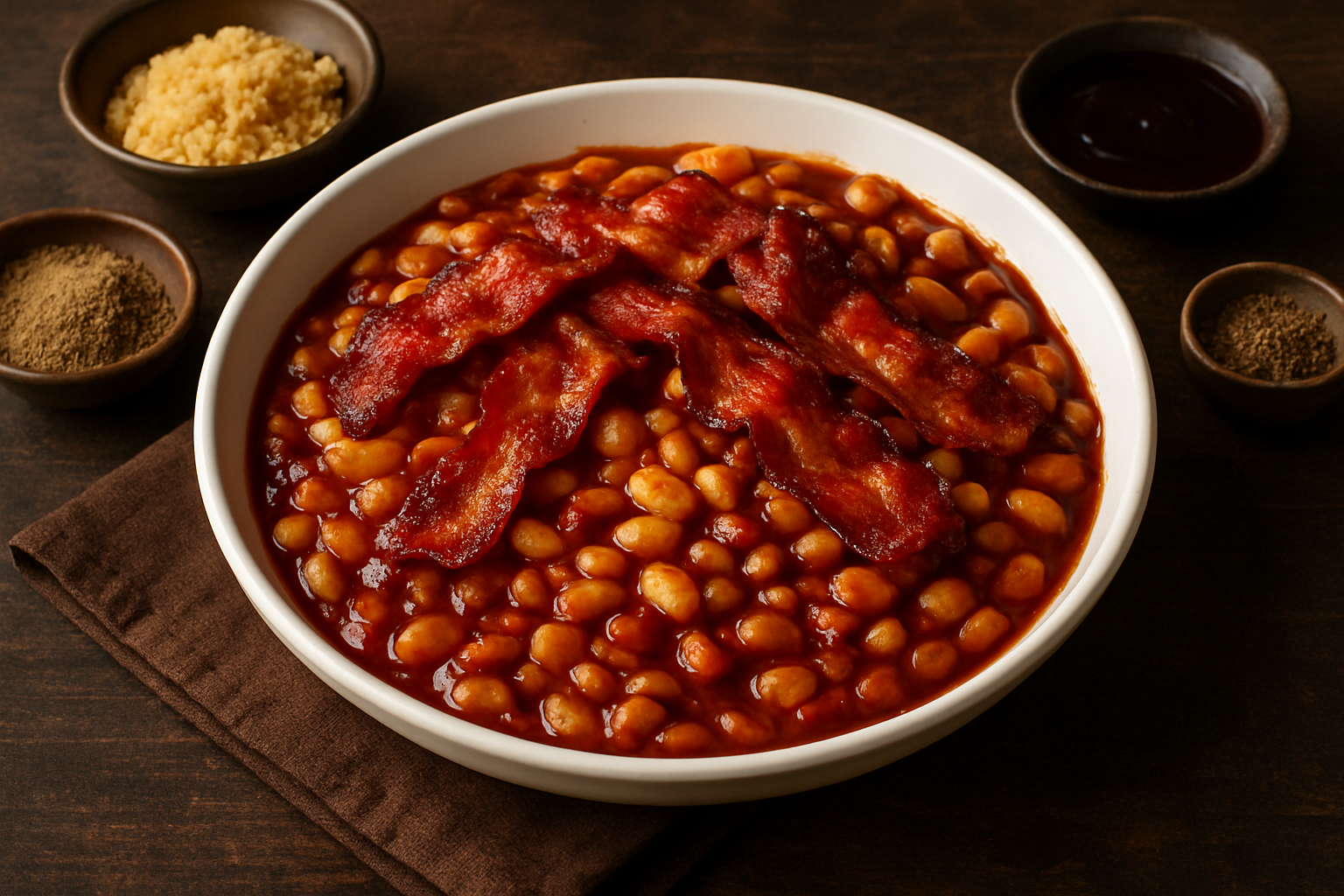 BBQ Baked Beans with Crispy Bacon