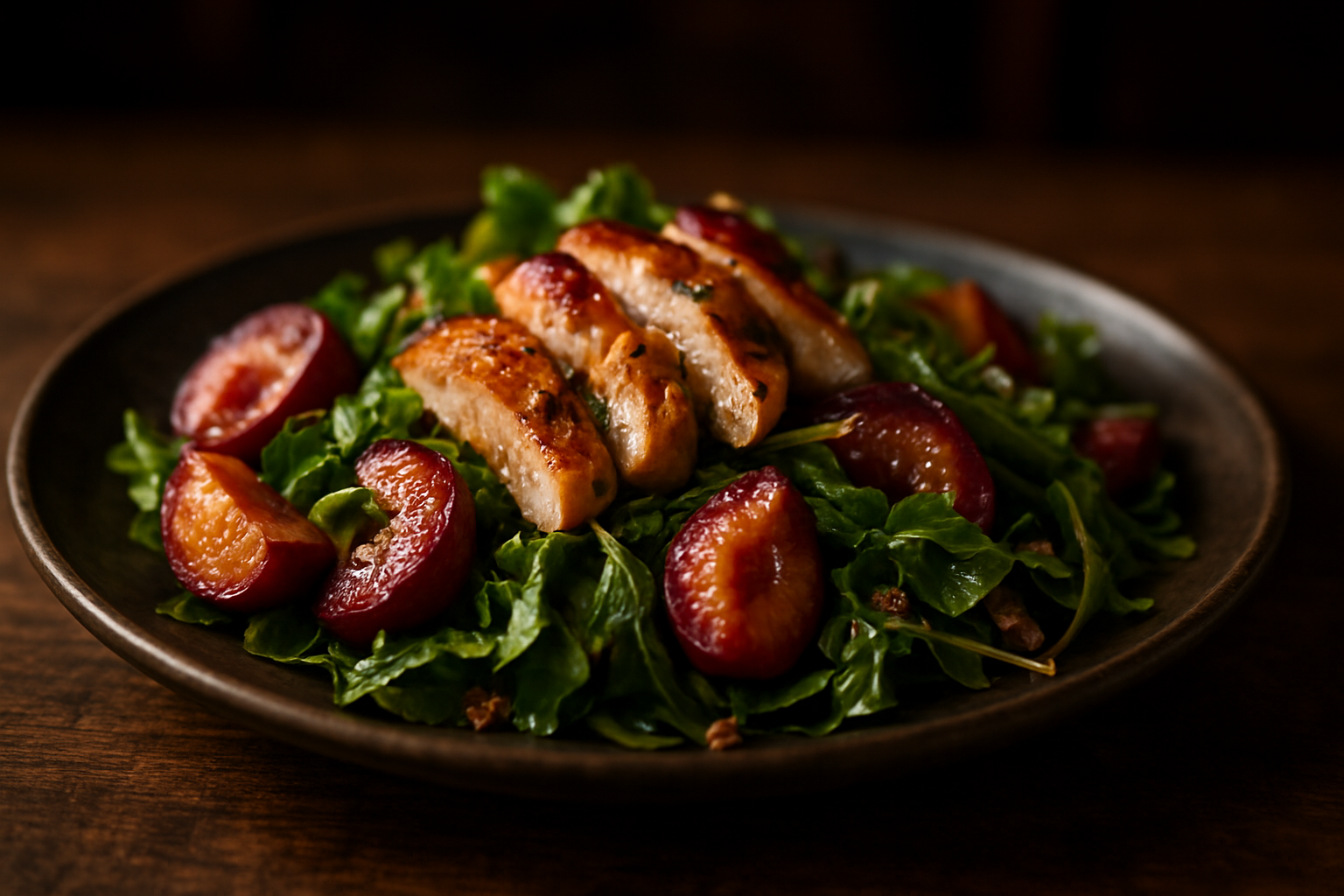 Chicken and Plum Warm Salad