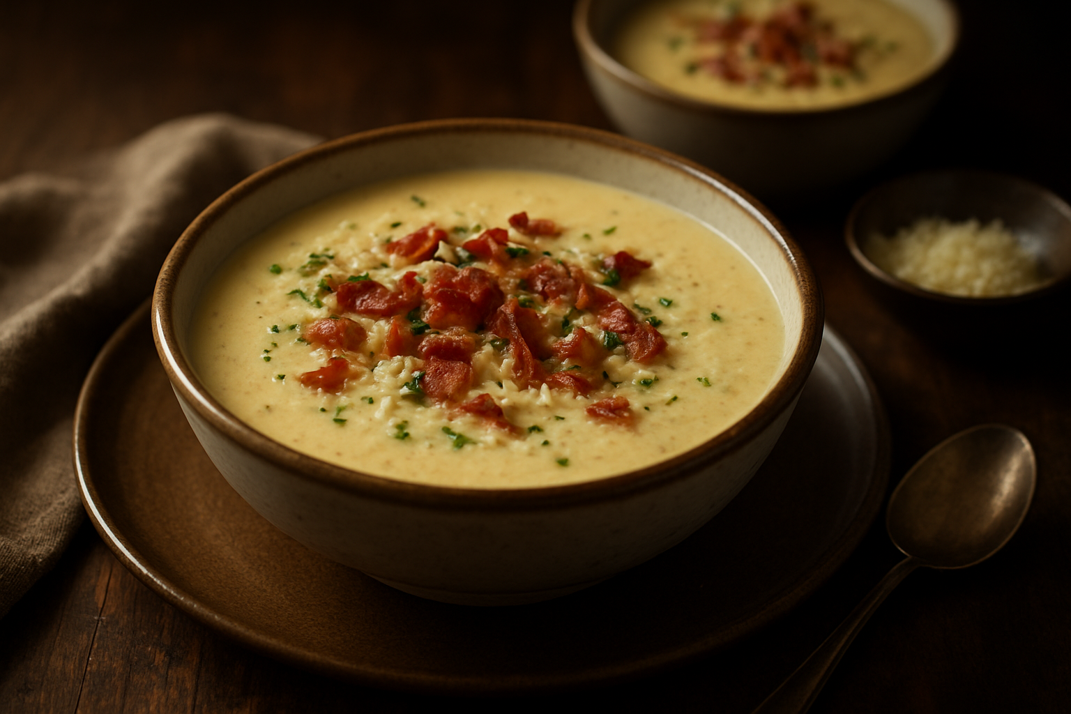 Creamy Bacon Parmesan Soup