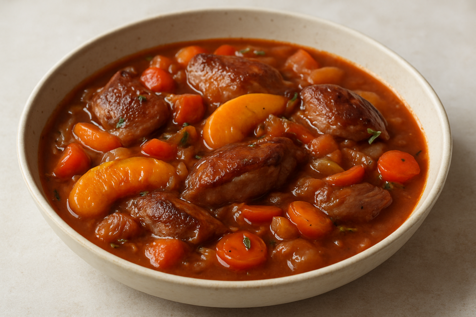 Duck and Peach Stew