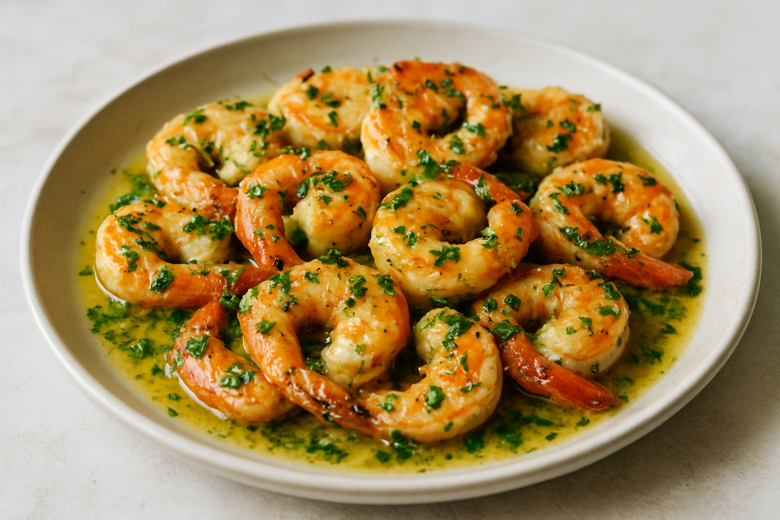 Garlic Butter Shrimp with Parsley