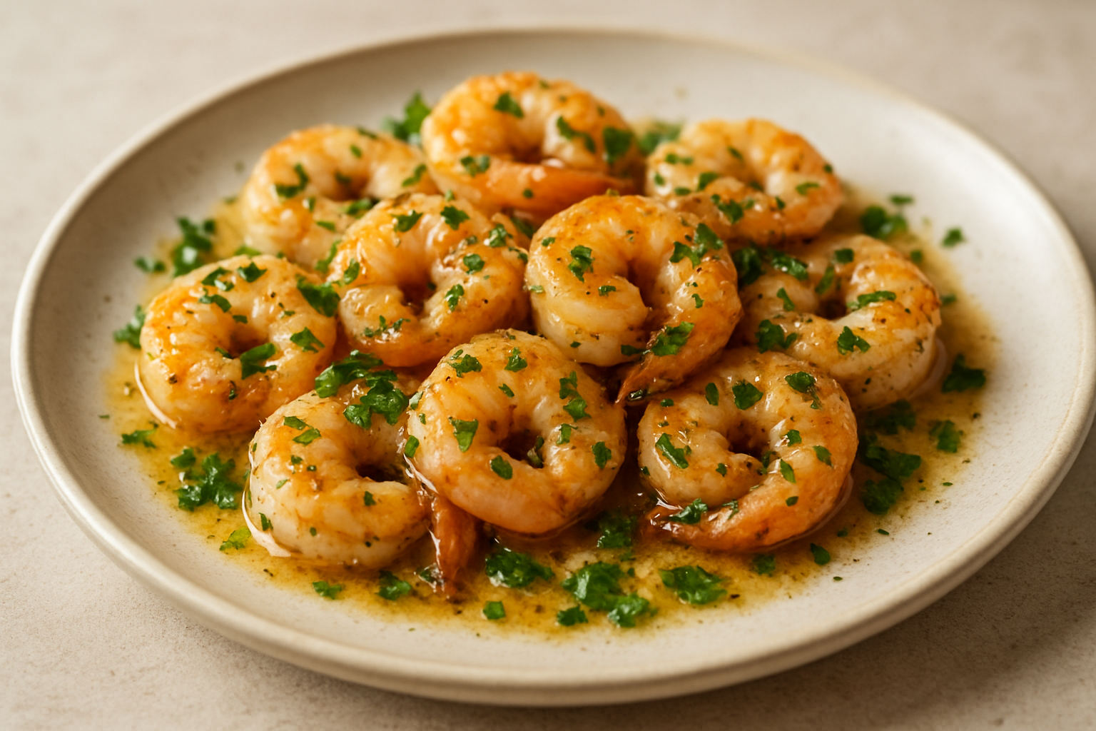 Garlic Butter Shrimp with Parsley Appetizer