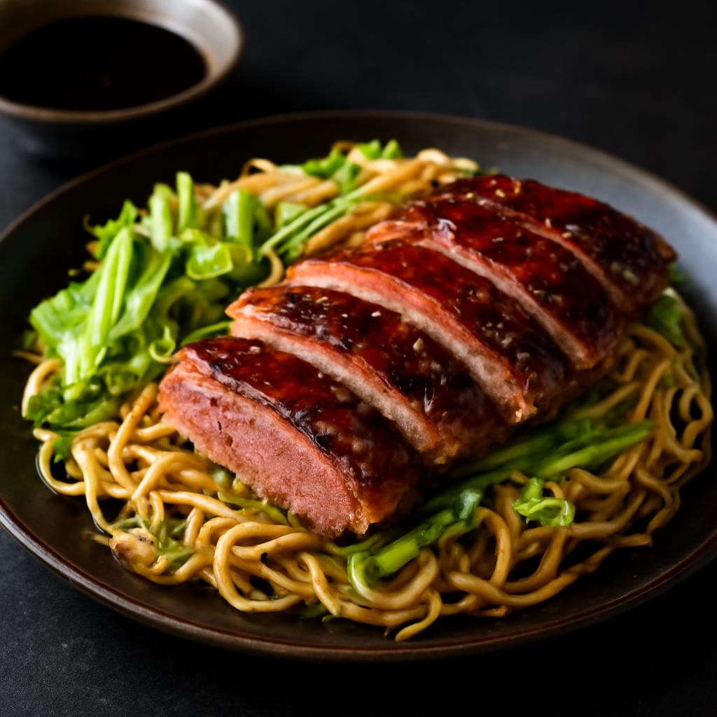 Hoisin‑Glazed Duck Breast with Sesame‑Ginger Noodles