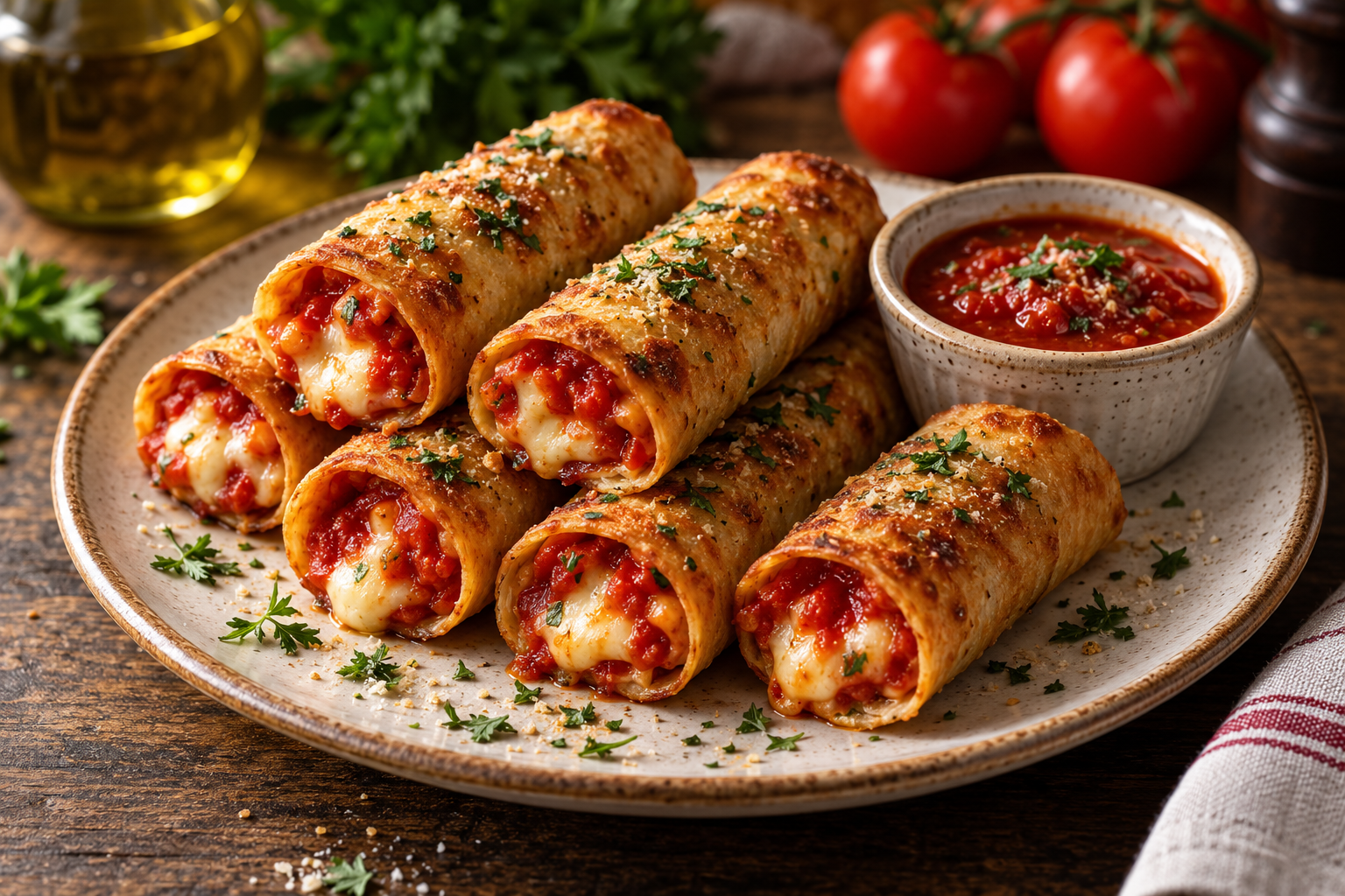 Lavash Crispy Pizza Rolls