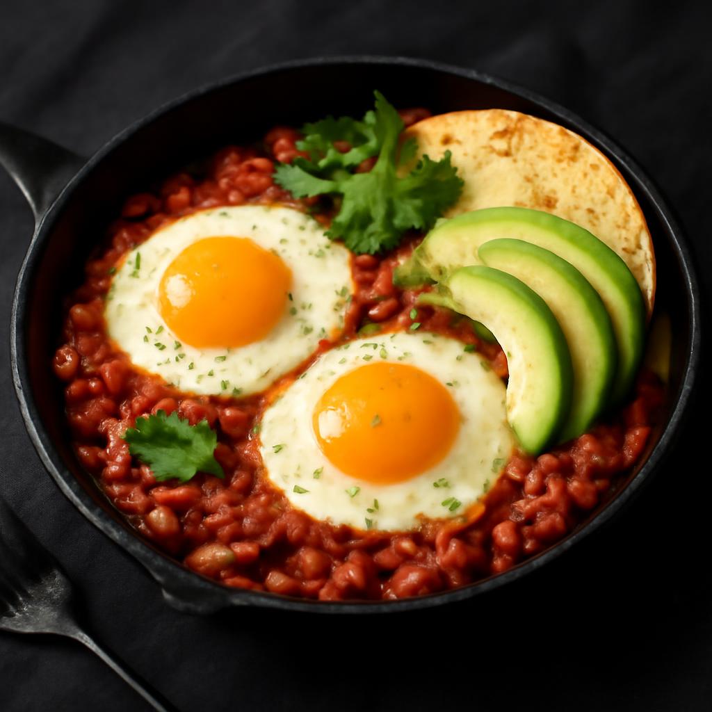 Mexican Breakfast Bean Skillet