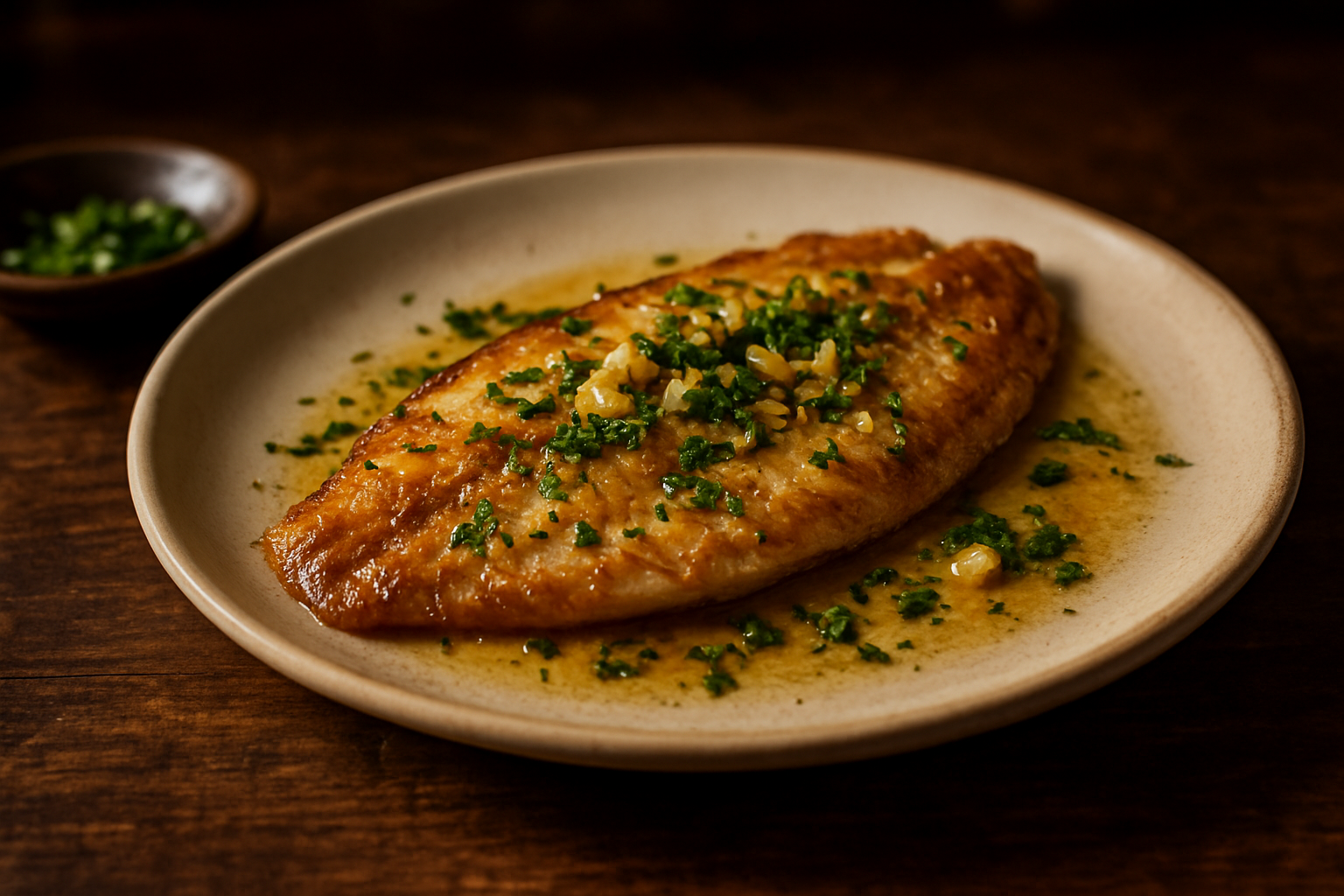 Pan-Seared Sole with Garlic and Herbs