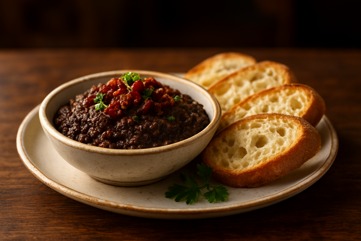 Provencal Black Olive Tapenade with Sun-Dried Tomatoes