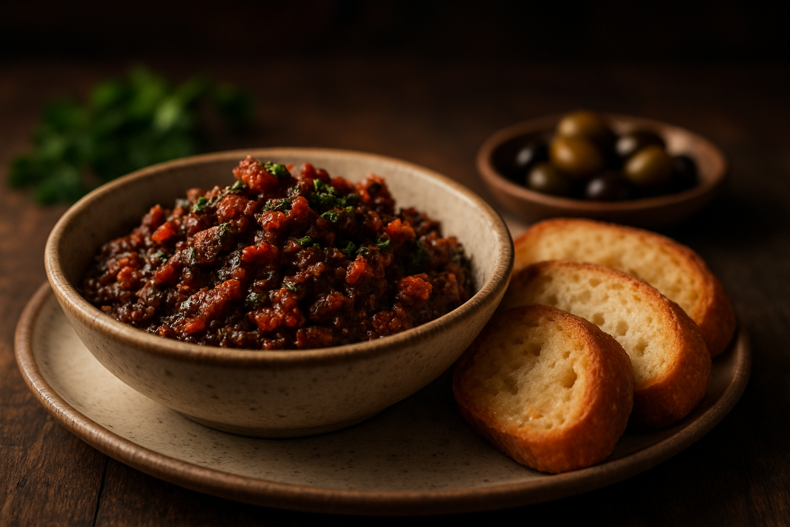 Provencal Olive Tapenade with Sun-Dried Tomatoes