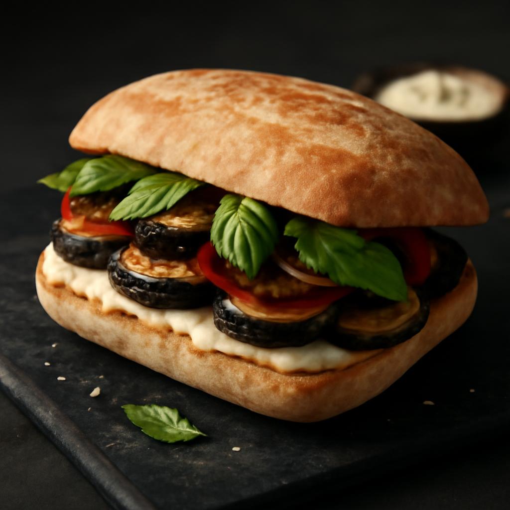 Ratatouille-style Vegetable Sandwich with Garlic Aioli