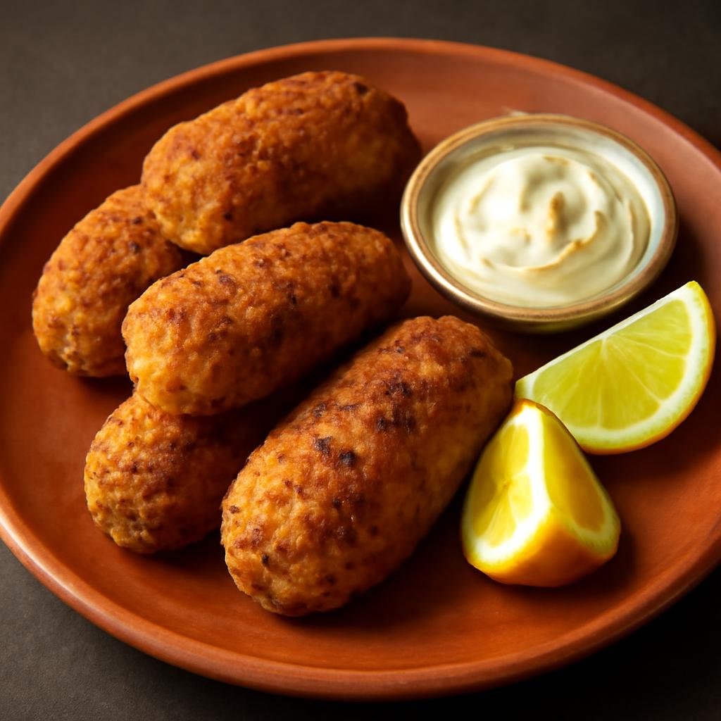 Rice & Bean Croquettes with Onion Aioli
