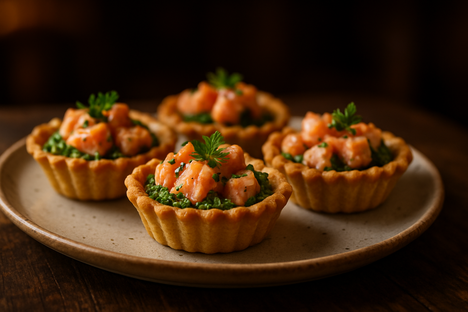 Salmon and Herb Mini Tartlets