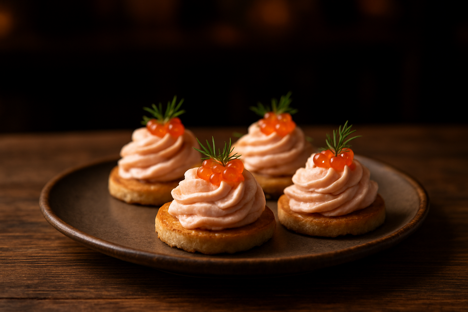 Salmon Mousse Canapés