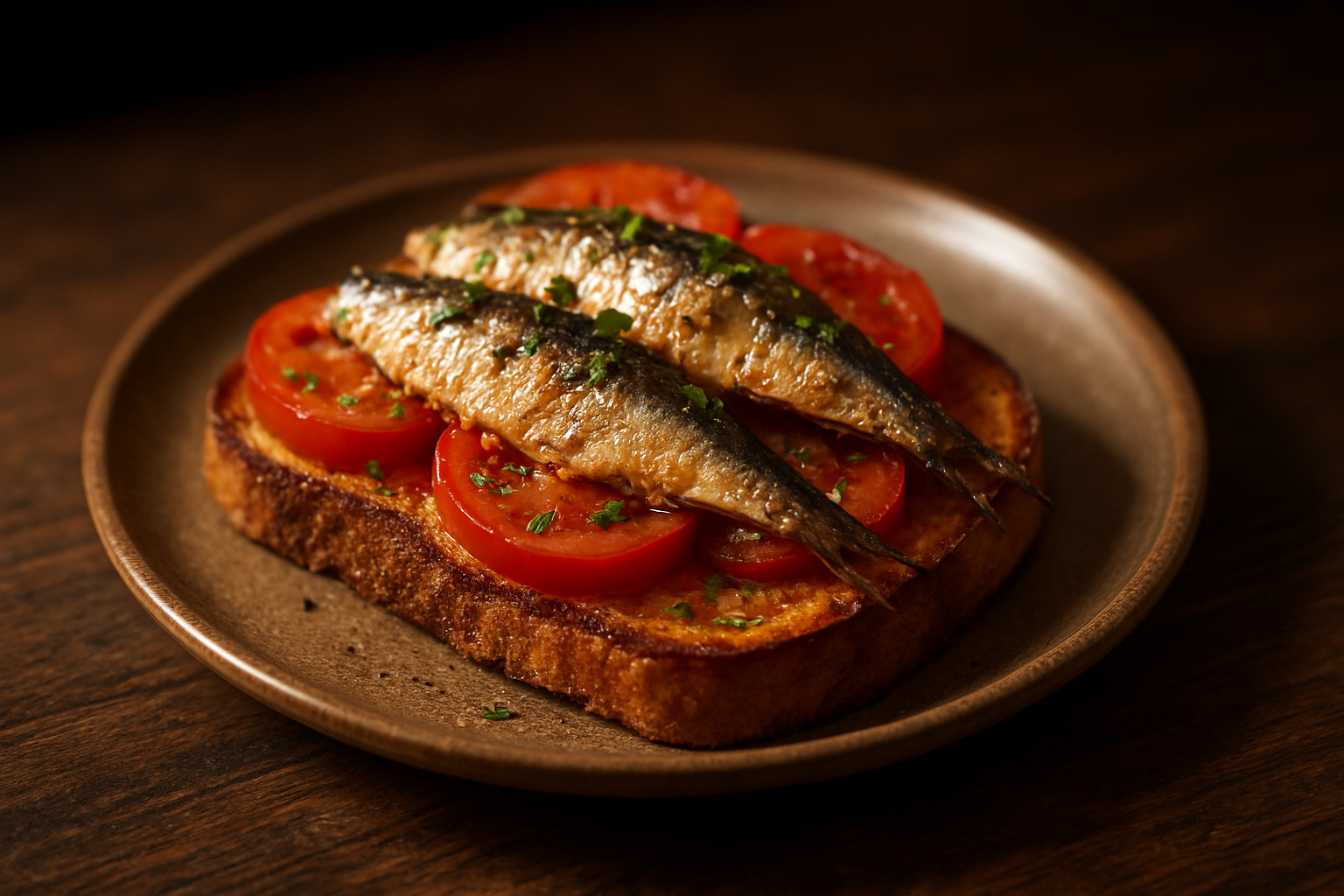 Sardine and Tomato Breakfast Toast