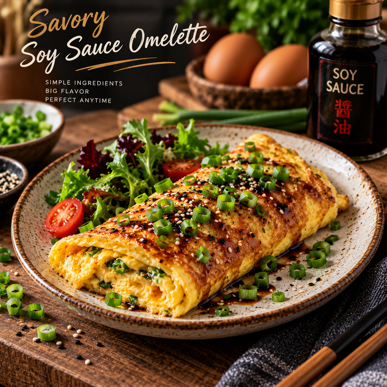 Savory Soy Sauce Omelette