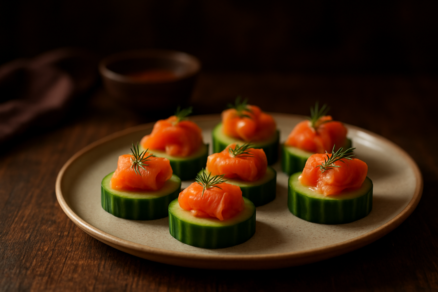 Smoked Salmon Cucumber Bites
