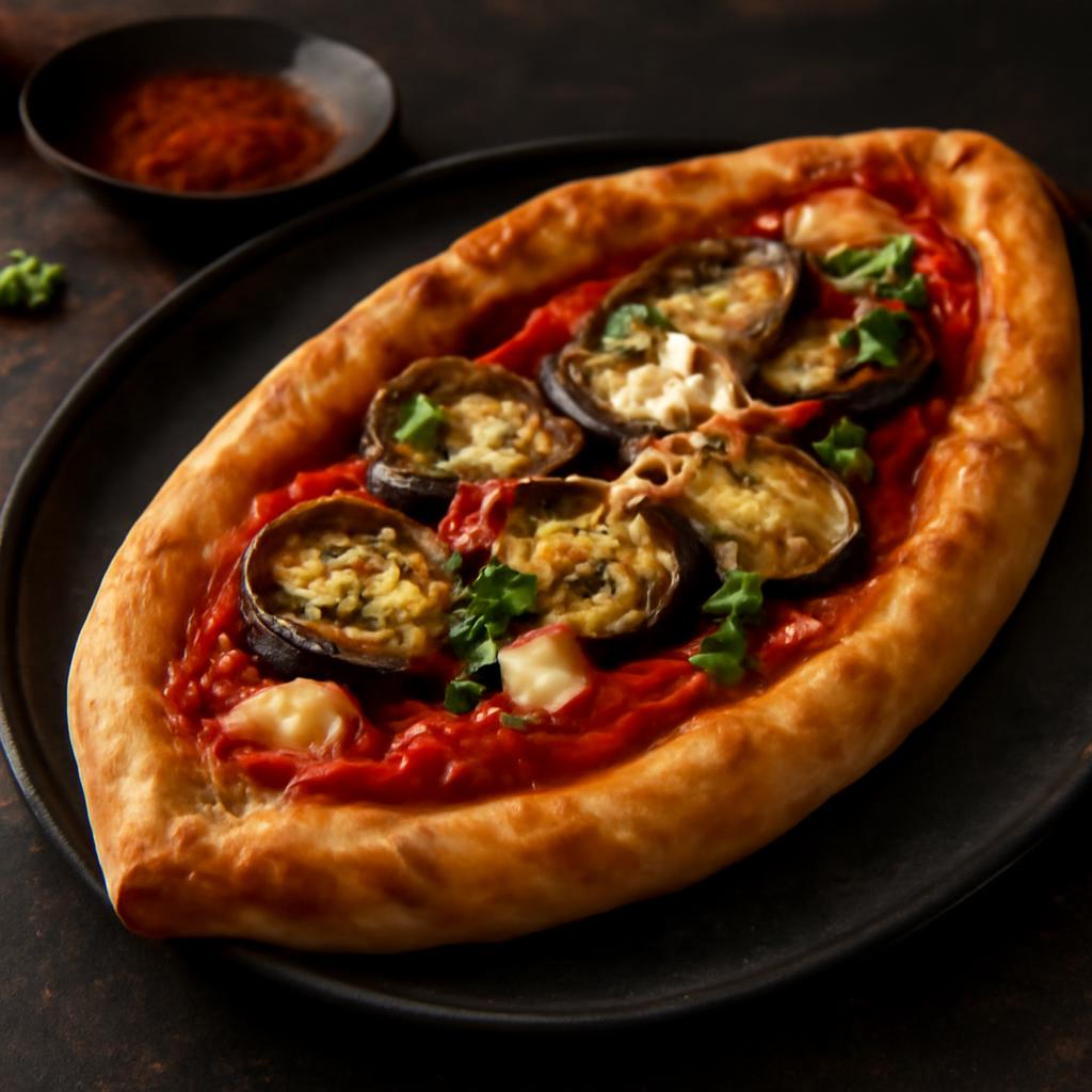 Smoky Eggplant & Garlic Pide