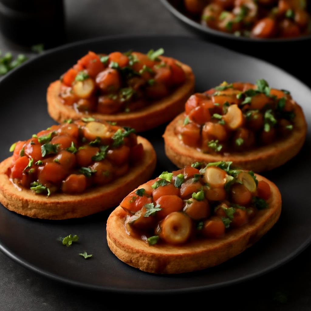 Smoky Eggplant & Zucchini Caponata on Crostini