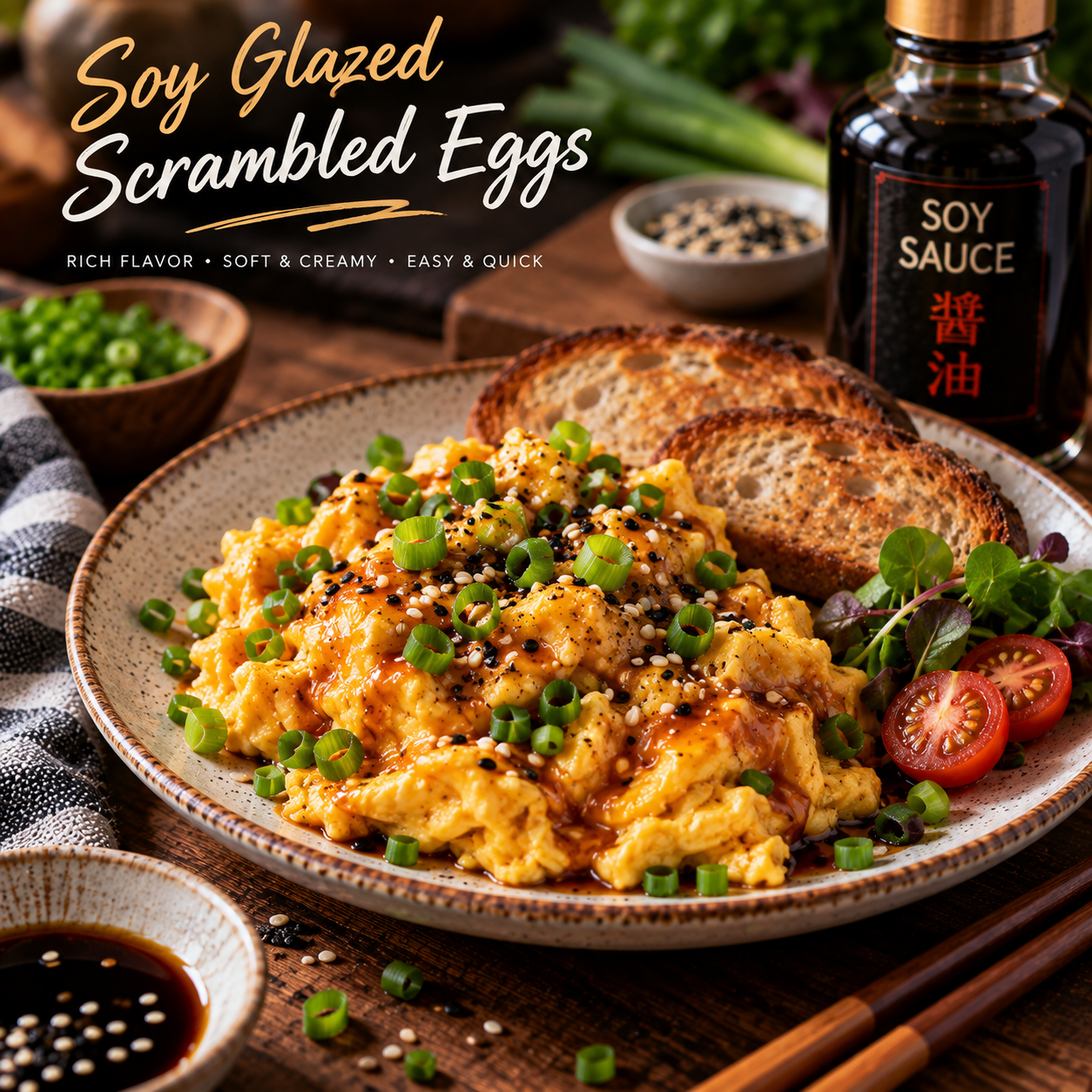 Soy-Glazed Scrambled Eggs