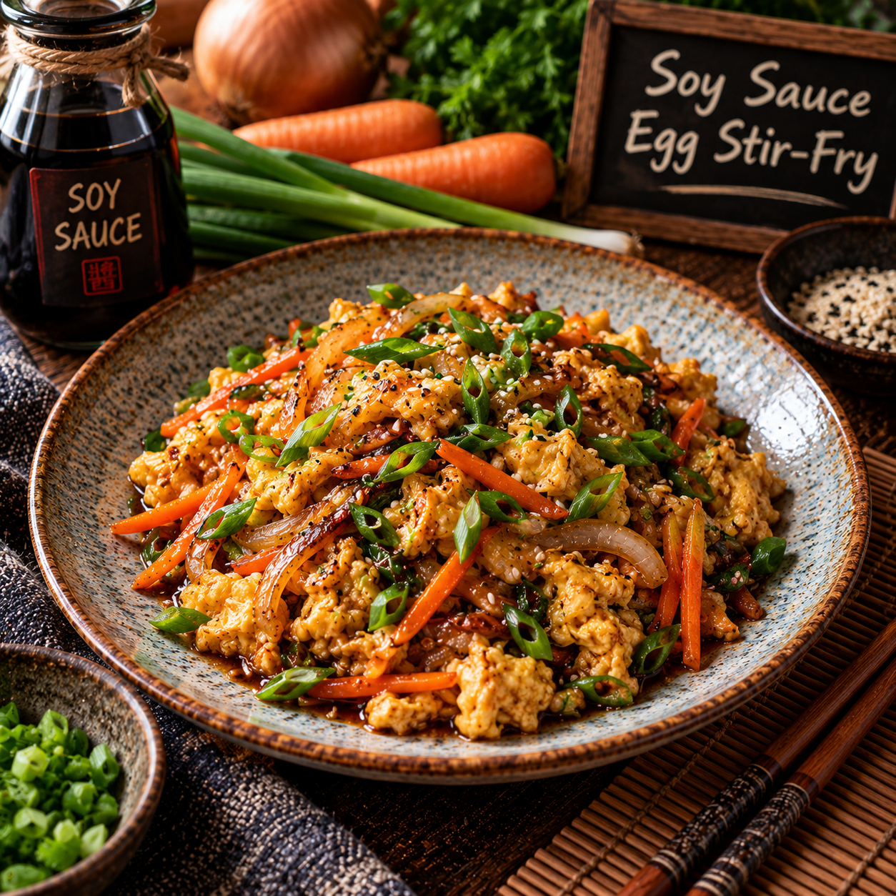 Soy Sauce Egg Stir-Fry