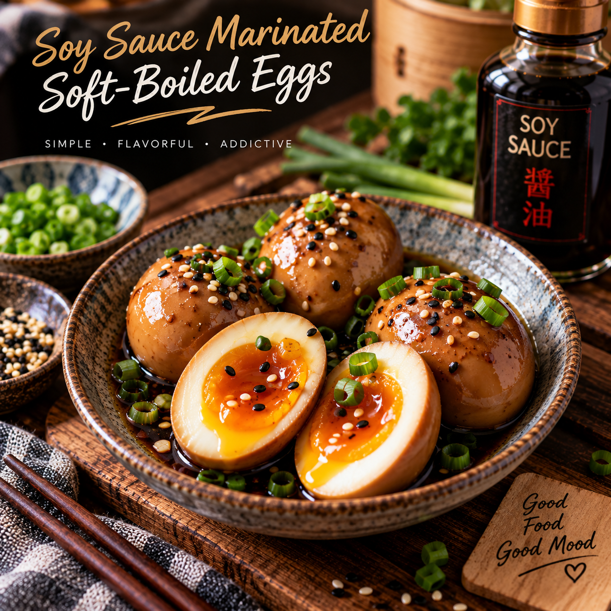 Soy Sauce Marinated Soft-Boiled Eggs