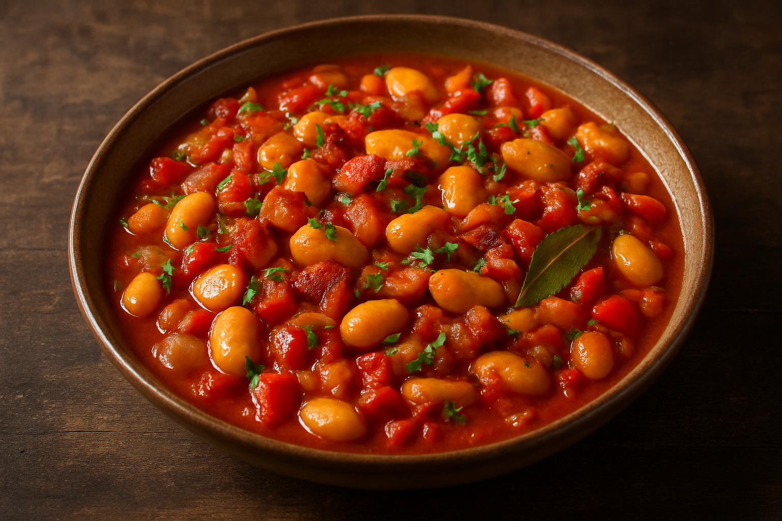 Spanish-Style Braised Beans with Bacon & Paprika