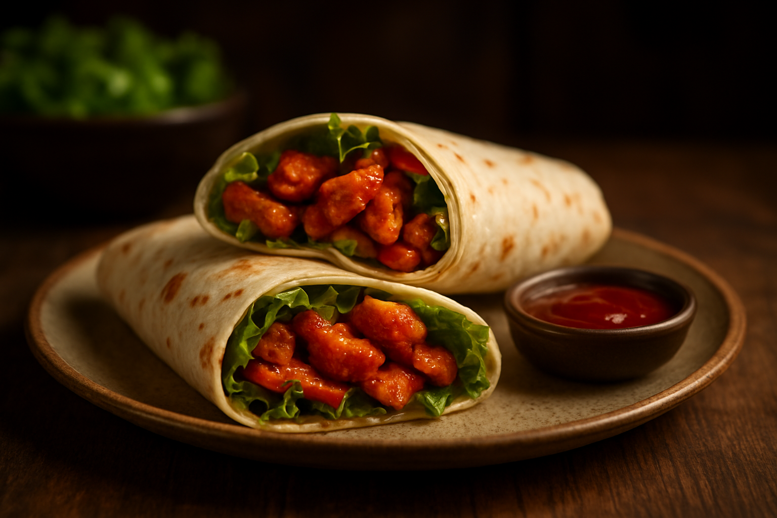 Spicy Tabasco Chicken Wrap