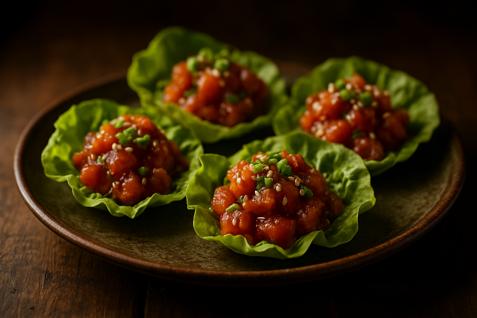 Spicy Tuna Lettuce Cups
