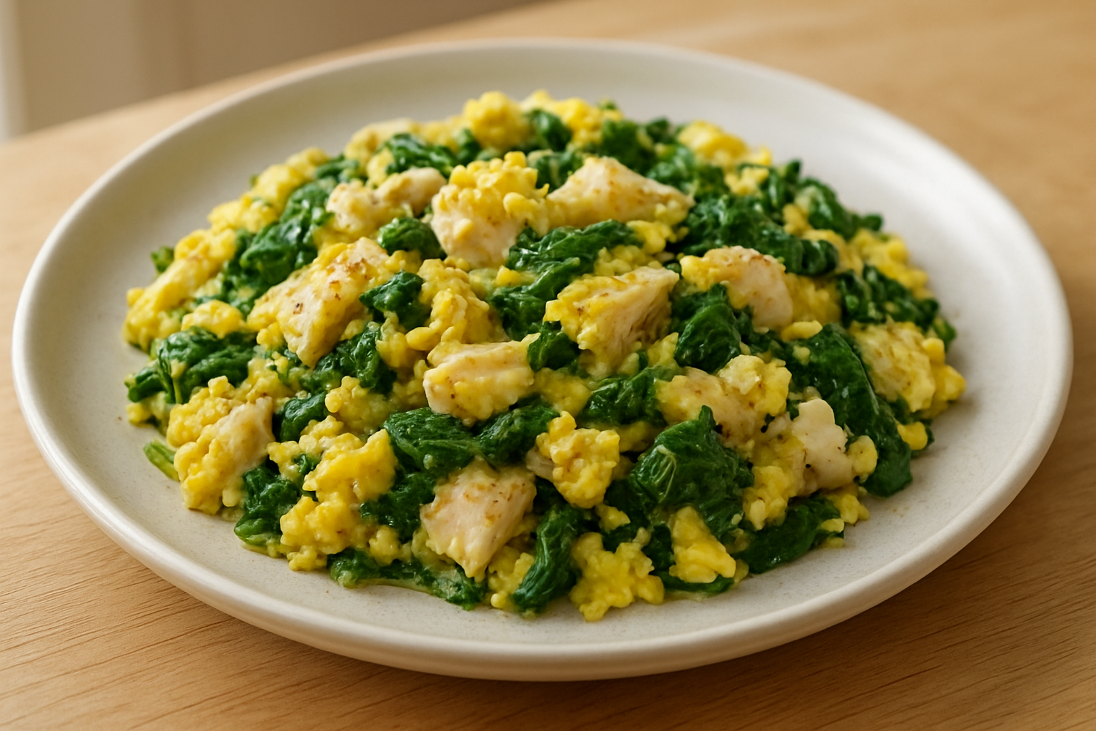 Tilapia and Spinach Breakfast Scramble