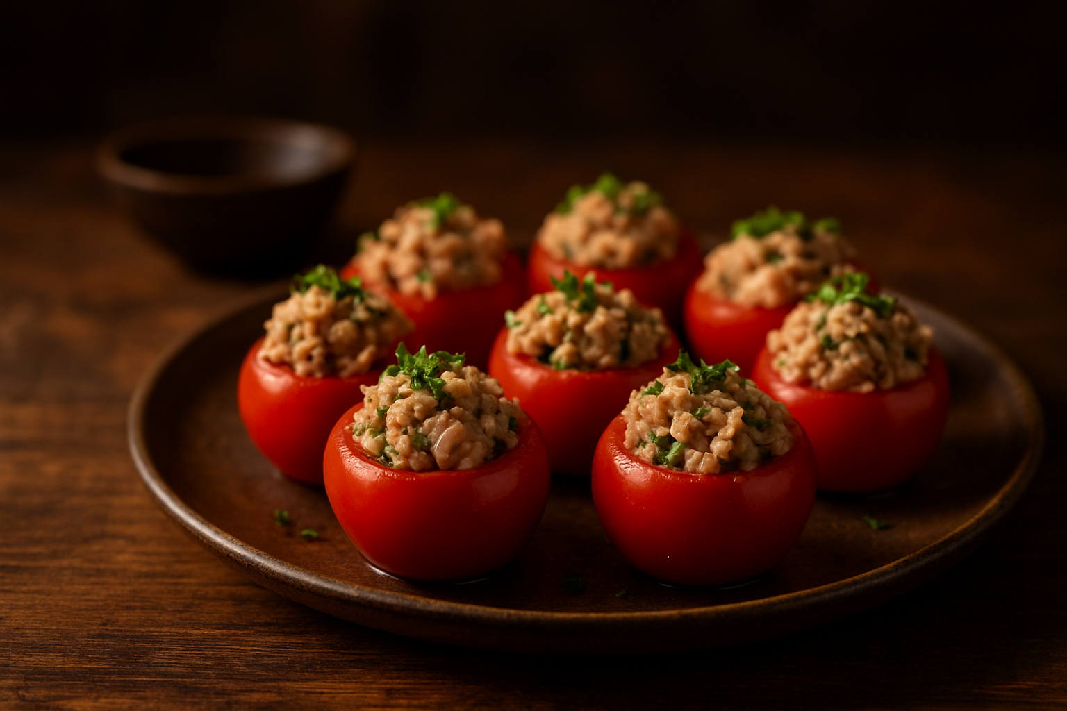 Tuna Stuffed Cherry Tomatoes