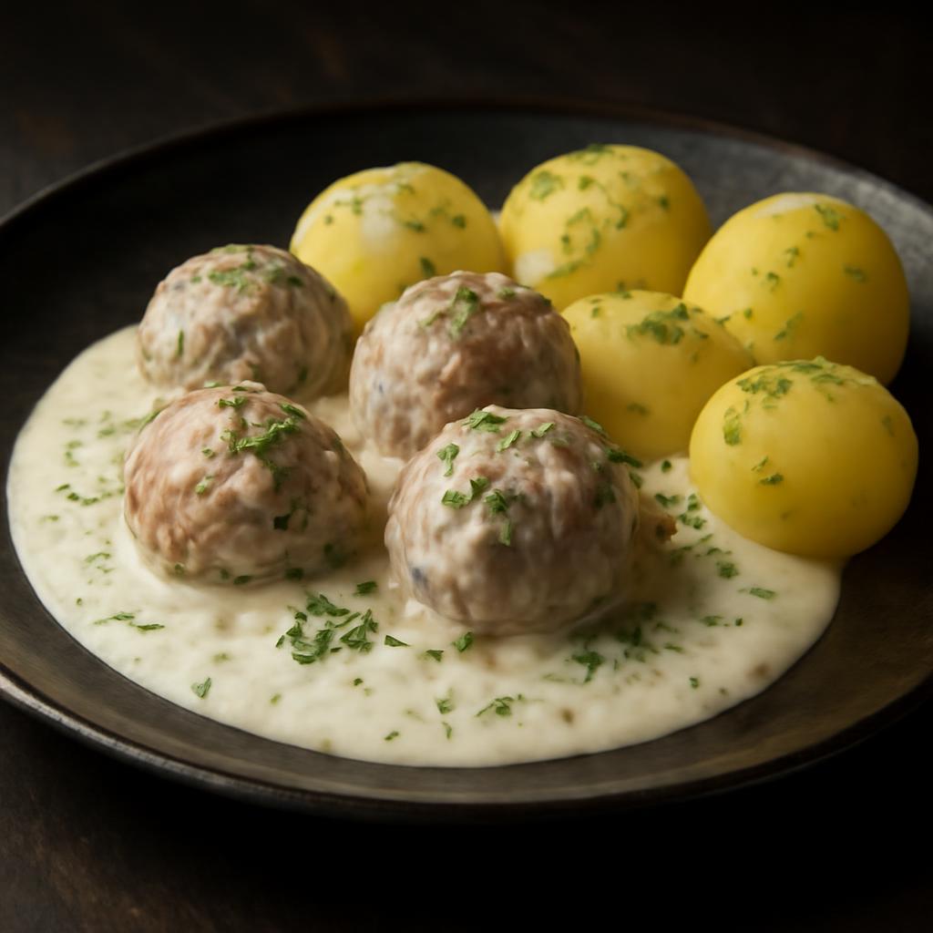 Turkey Meatballs in Sour Cream & Dill Sauce