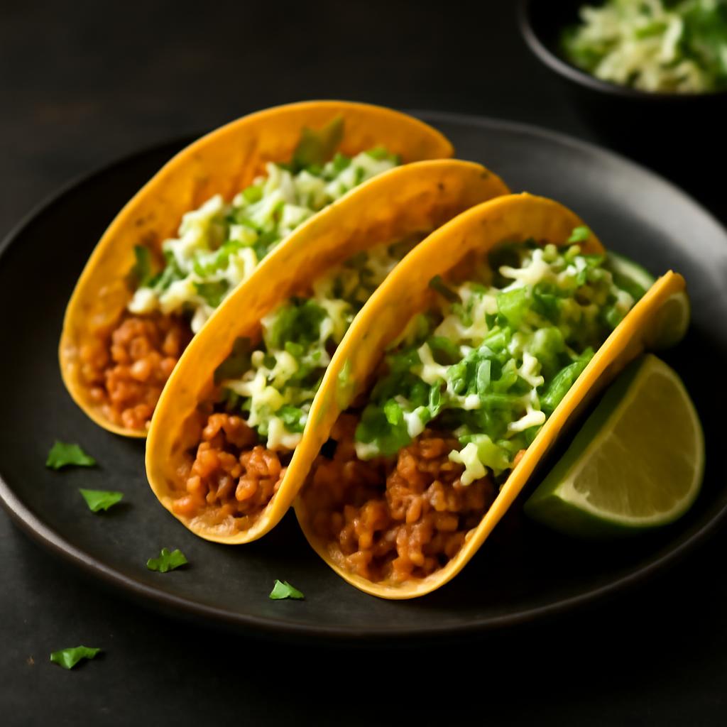 Turkey Tacos with Lime-Sour Cream Slaw