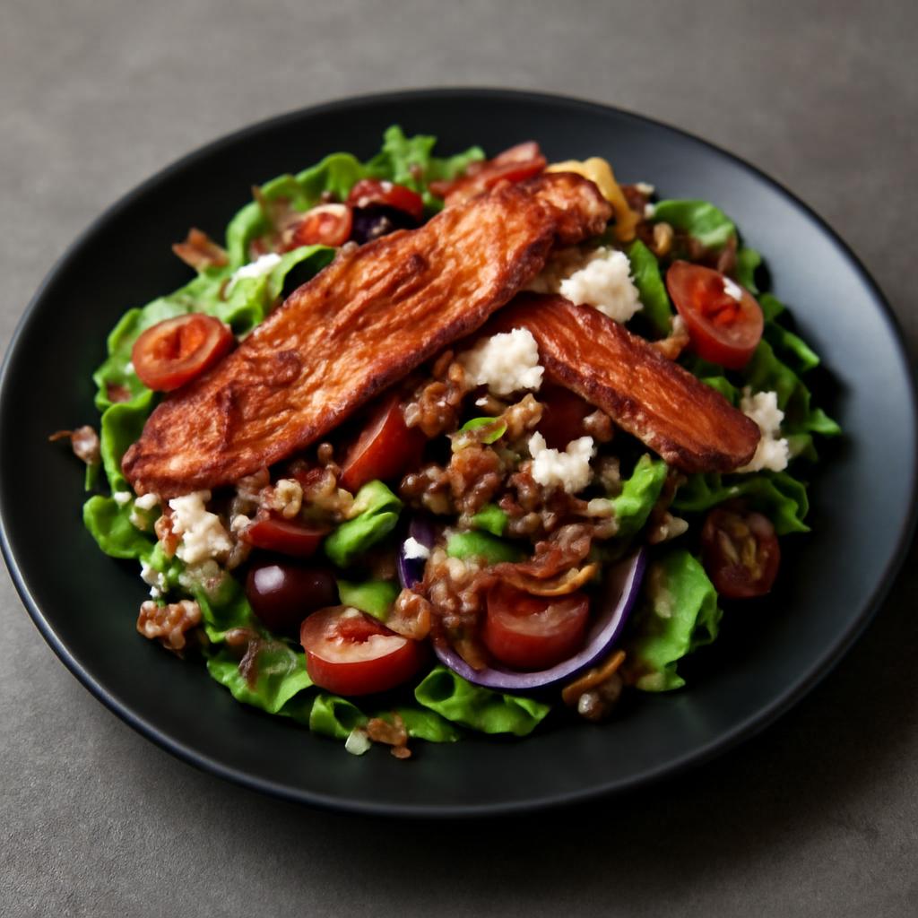 Warm Mediterranean Beef & Bacon Salad