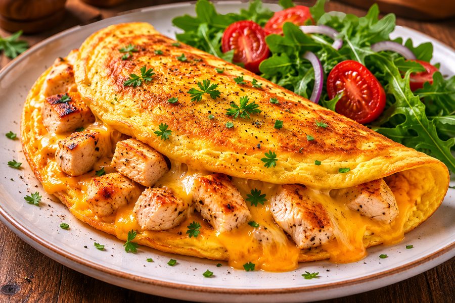 Chicken Cheese Omelette