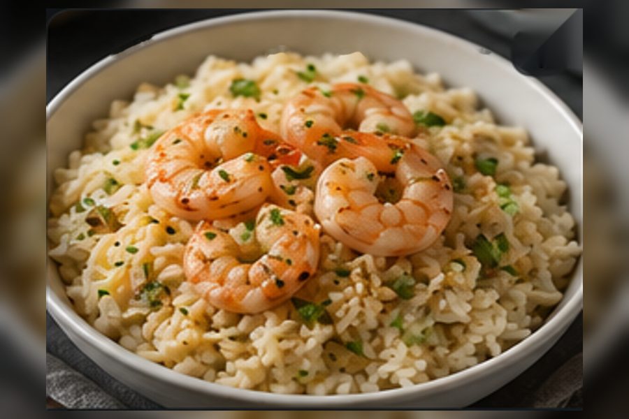 Garlic Butter Rice with Shrimp
