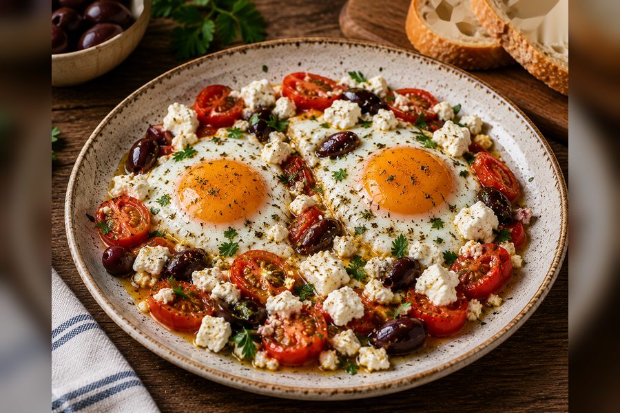Greek Eggs with Feta