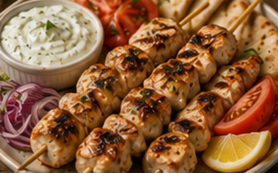 Chicken Souvlaki Plate