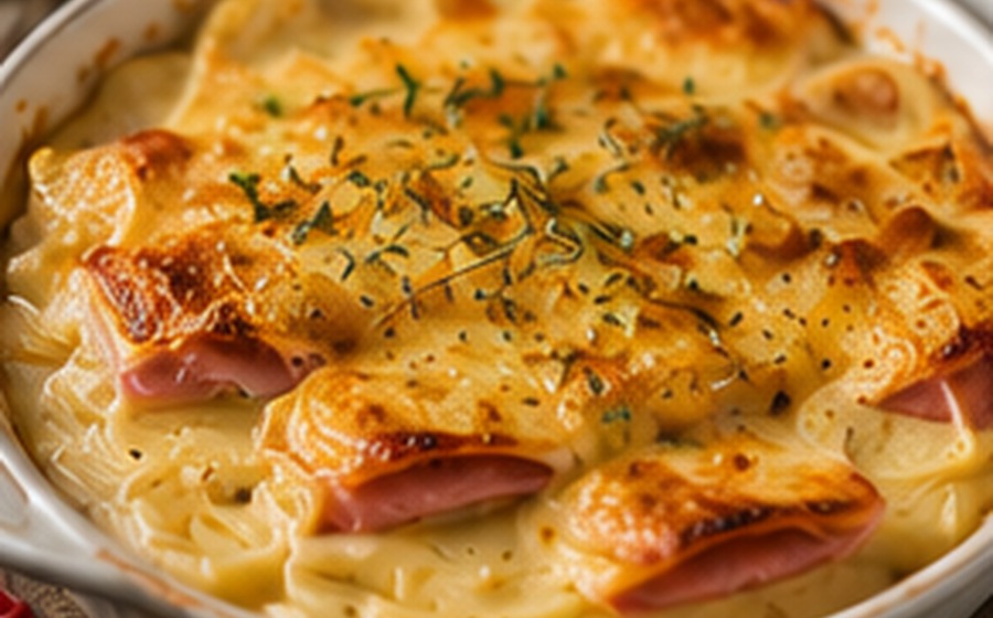 Gratin Dauphinois with Ham