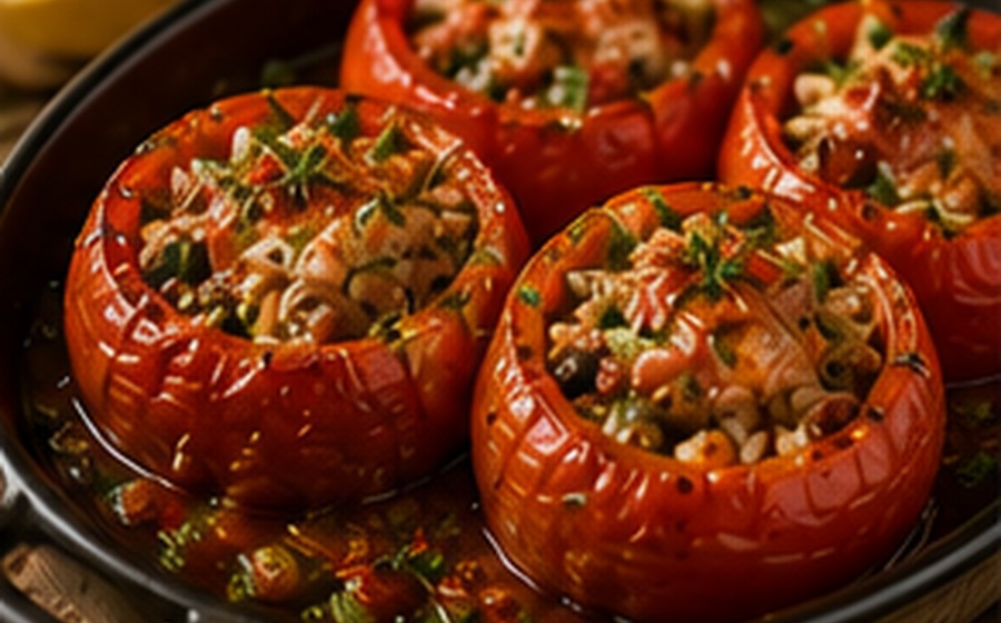 Greek Stuffed Tomatoes