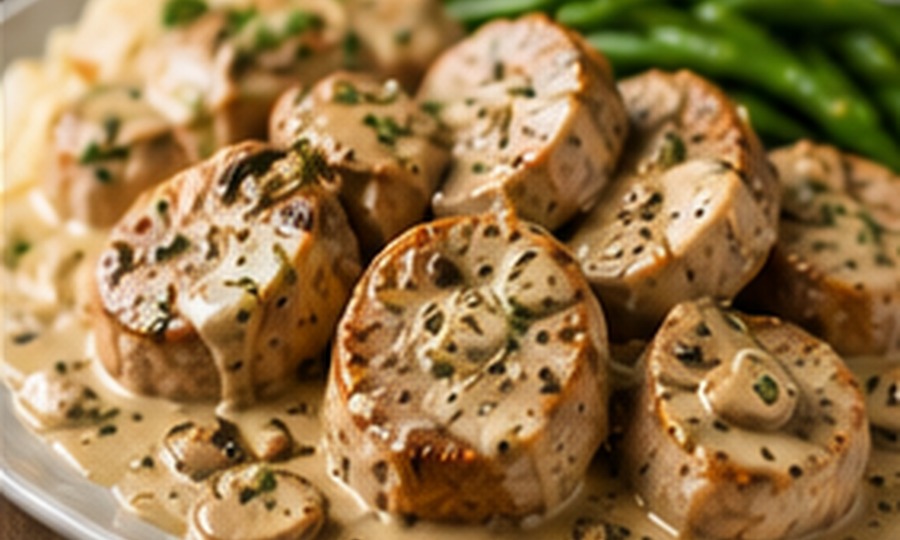 Pork Tenderloin with Mushroom Sauce