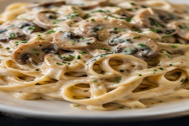 Mushroom Cream Pasta
